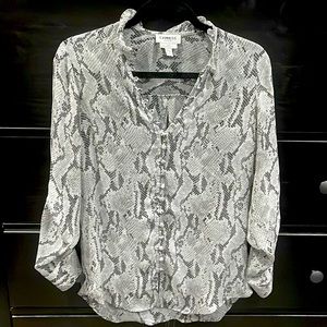 Snake print portofino blouse